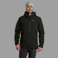 Black Montane Men's Phase Waterproof Jacket Model Front