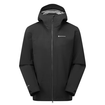 Black Montane Men's Phase Waterproof Jacket Front MPHJABLA