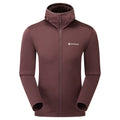 Dark Garnet Montane Men's Protium Hooded Fleece Jacket Front