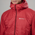 Hot Chilli Red Montane Men's Prism Hooded Insulated Jacket Model 5