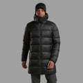 Black Montane Men's Polaron XT Hooded Down Jacket Model Front
