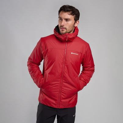 Acer Red Montane Men's Respond Hooded Insulated Jacket Front