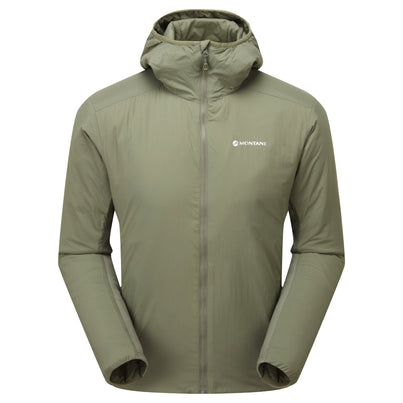 Caper Montane Men's Sirocco Hooded Insulated Jacket Front