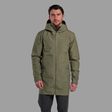 Caper Montane Men's Spirit Long Waterproof Jacket Front