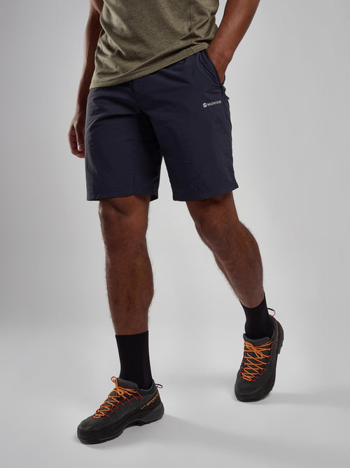 Eclipse Blue Montane Men's Terra Shorts Model Front MTRASECL