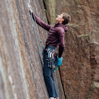 Dark Garnet Montane Men's Composite Hooded Down Jacket Front